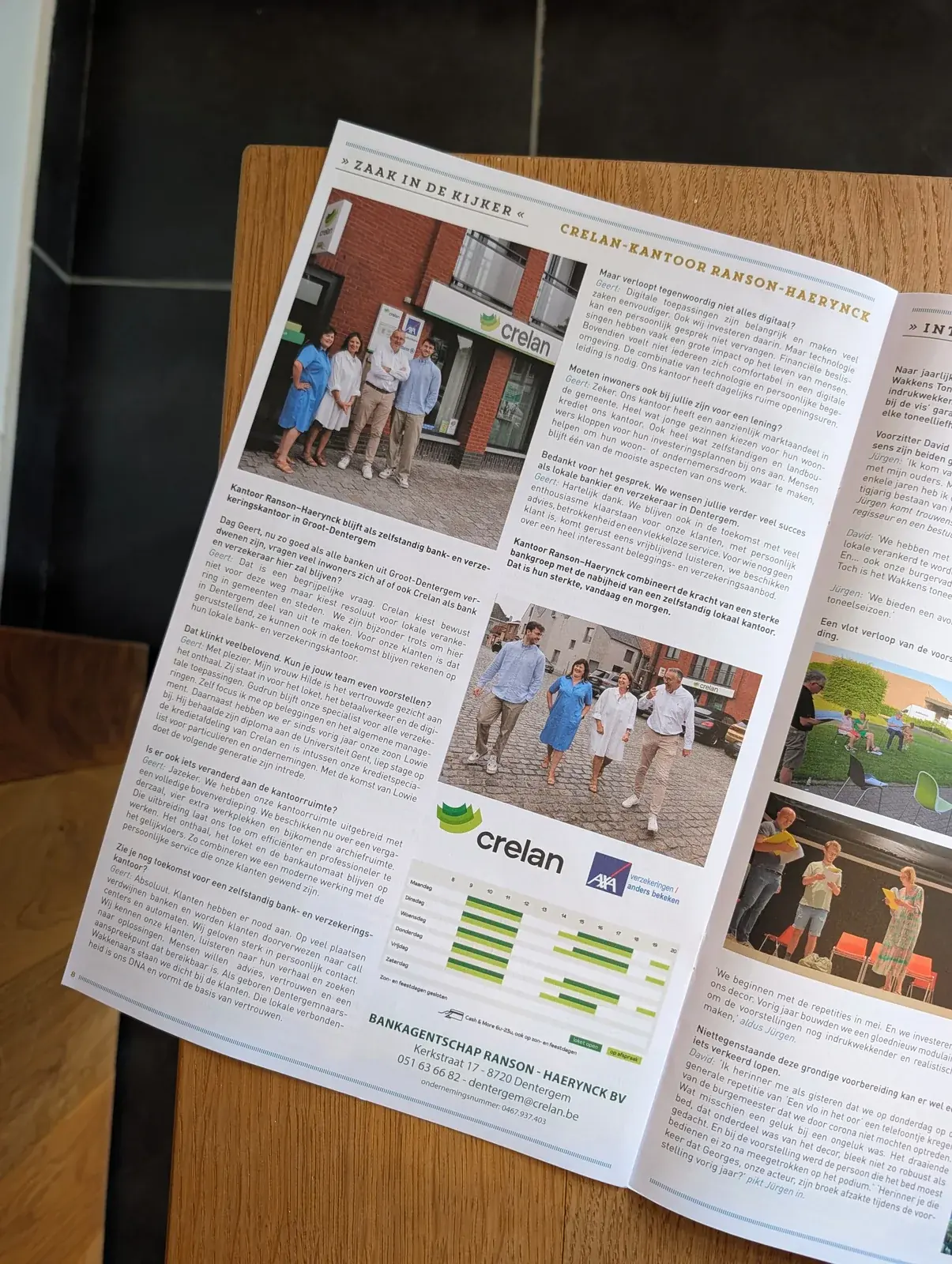 De reportage over Crelan Ranson-Haerynck in het streekmagazine